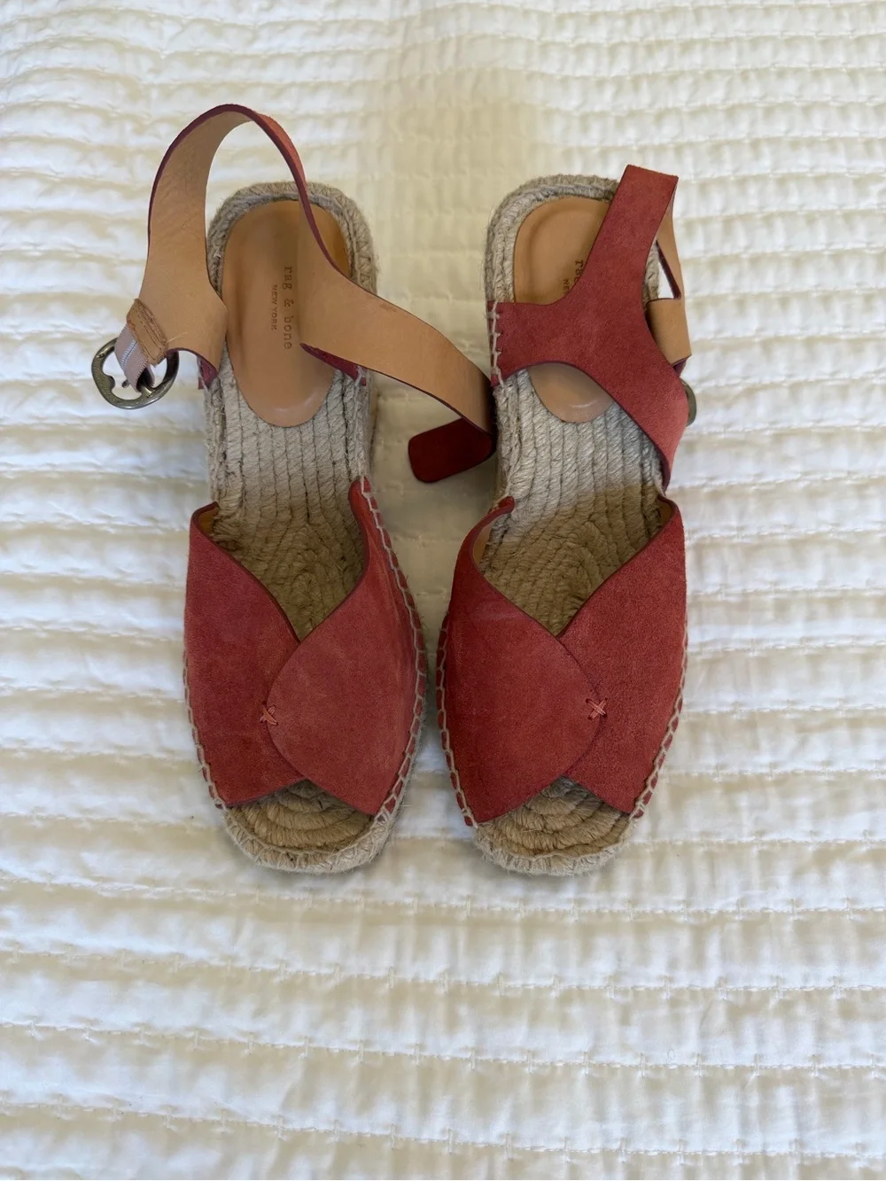 rag & bone Rust Suede Espadrille Sandals